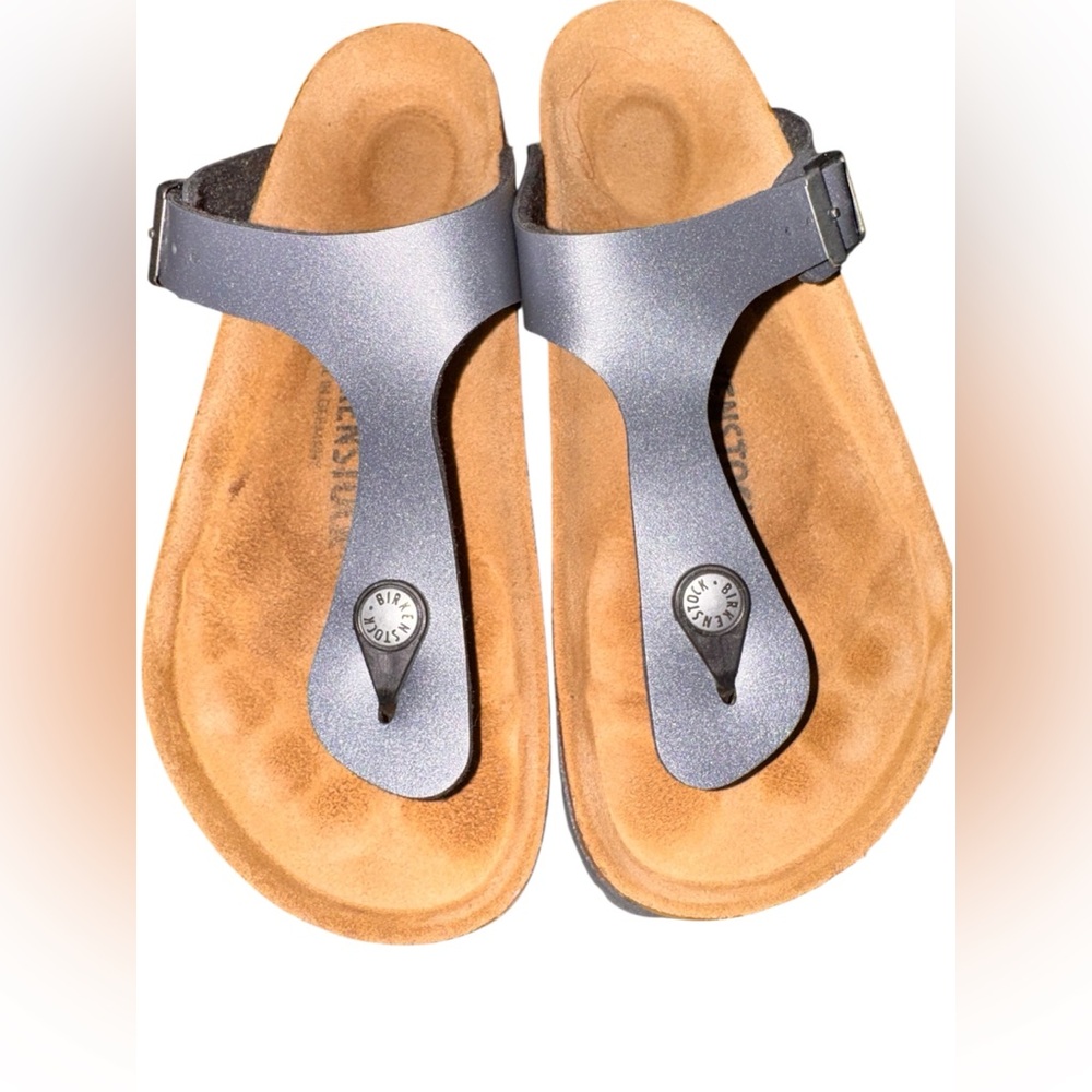 Birkenstock Gizeh Iced Pearl Onyx. Size 37 WORN TWICE